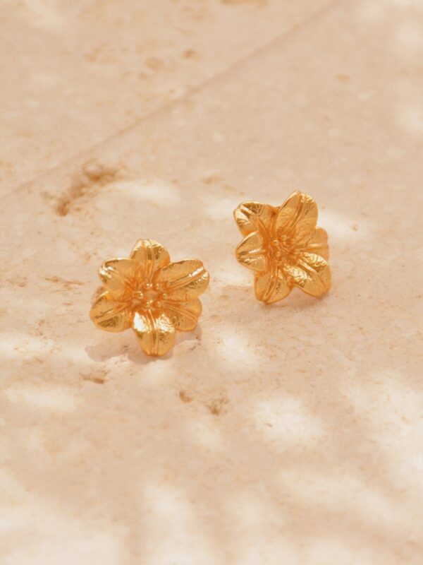 Aretes Flora Big - Gold