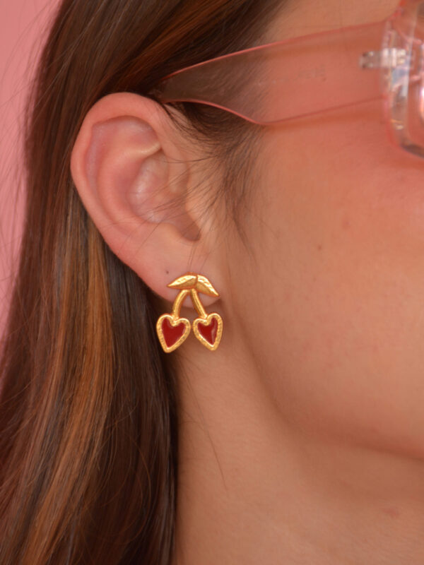 Aretes Cerezas Gold - Colors