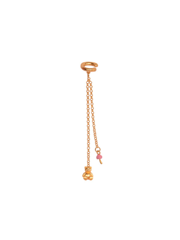 Earcuff Osito Rosa - Gold