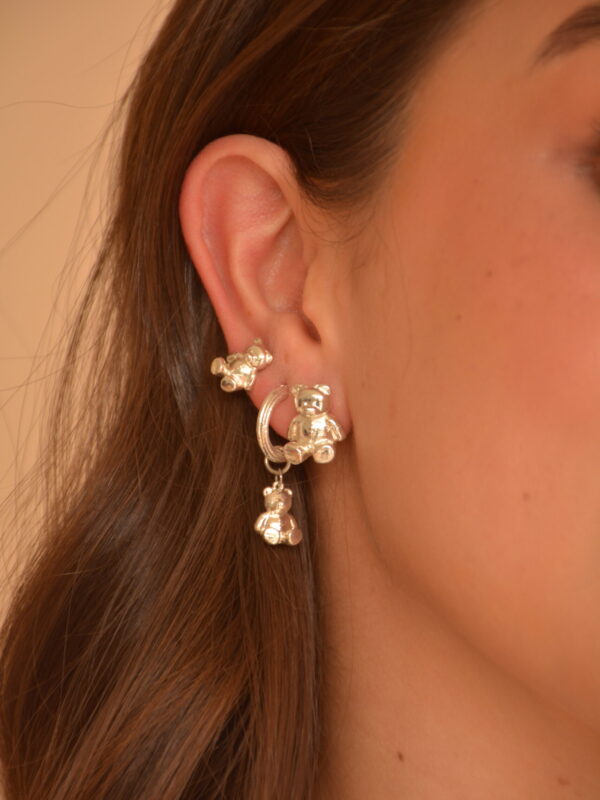 Aretes Osito Mini - Silver