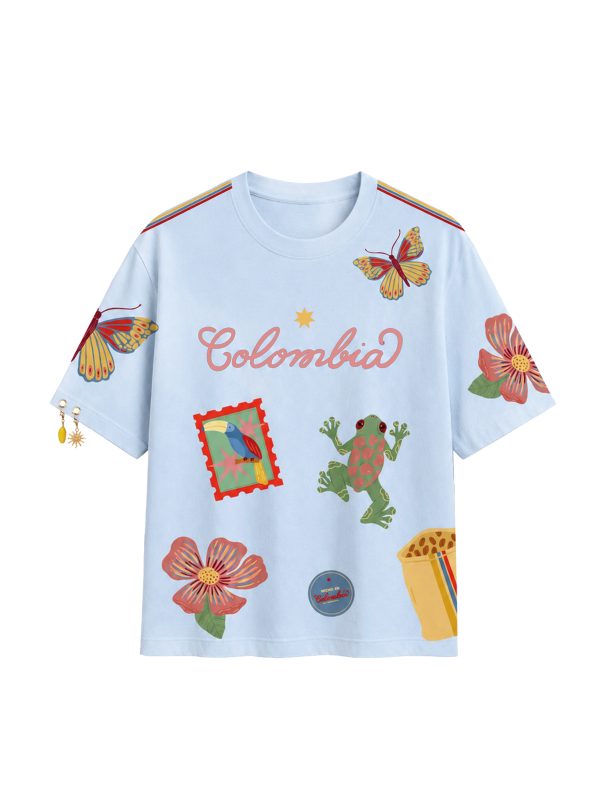 COLOMBIANÍSIMA T-SHIRT - BABY BLUE