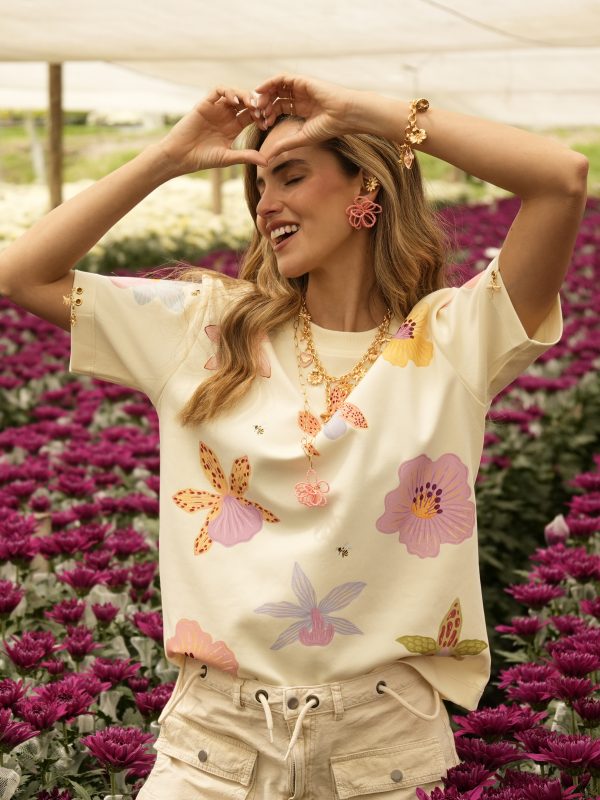 FLORECIDÍSIMA T-SHIRT - CREMA
