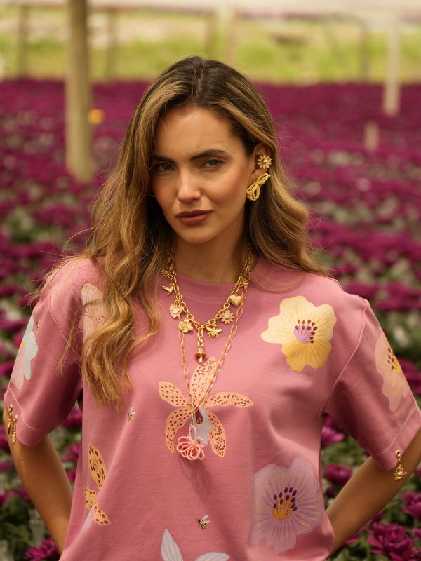FLORECIDÍSIMA T-SHIRT - ROSA MALVA